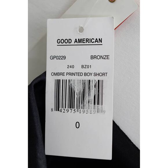 NWT Good American ombre‎ printed boy short spandex 0 athleisure loungewear - Picture 6 of 8